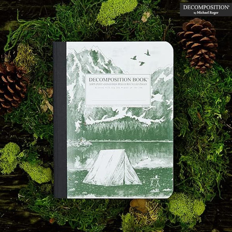 Decomposition Mountain Lake College Ruled Composition Notebook - 9.75 x 7.5 Journal with 160 Lined Pages - Notebooks for School Supplies, Home & Office - 100% Recycled Paper - Made in USA - Image 2